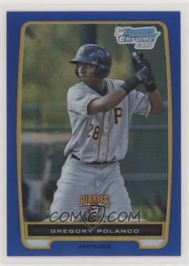 2012 Bowman Chrome - Prospects - Blue Refractor #BCP182 - Gregory Polanco /250