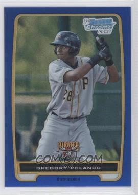 2012 Bowman Chrome - Prospects - Blue Refractor #BCP182 - Gregory Polanco /250