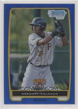 2012 Bowman Chrome - Prospects - Blue Refractor #BCP182 - Gregory Polanco /250