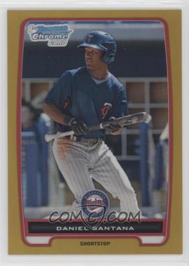 2012 Bowman Chrome - Prospects - Gold Refractor #BCP134 - Daniel Santana /50