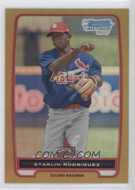 2012 Bowman Chrome - Prospects - Gold Refractor #BCP135 - Starlin Rodriguez /50