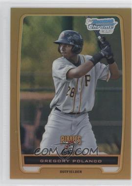 2012 Bowman Chrome - Prospects - Gold Refractor #BCP182 - Gregory Polanco /50