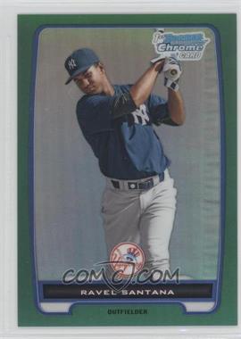 2012 Bowman Chrome - Prospects - Rack Pack Green Refractor #BCP121 - Ravel Santana