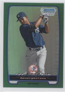 2012 Bowman Chrome - Prospects - Rack Pack Green Refractor #BCP121 - Ravel Santana