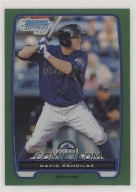 2012 Bowman Chrome - Prospects - Rack Pack Green Refractor #BCP173 - David Kandilas