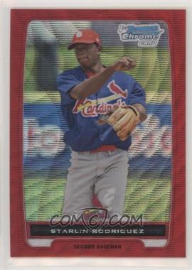 2012 Bowman Chrome - Prospects - Red Wave Refractor #BCP135 - Starlin Rodriguez /25