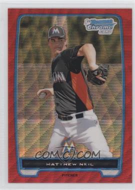 2012 Bowman Chrome - Prospects - Red Wave Refractor #BCP219 - Matthew Neil /25