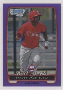 2012 Bowman Chrome - Prospects - Retail Purple Refractor #BCP165 - Carlos Valenzuela /199