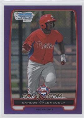 2012 Bowman Chrome - Prospects - Retail Purple Refractor #BCP165 - Carlos Valenzuela /199