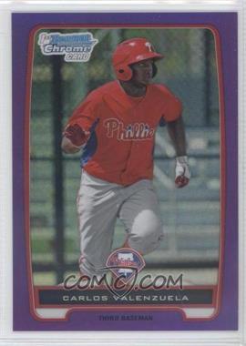 2012 Bowman Chrome - Prospects - Retail Purple Refractor #BCP165 - Carlos Valenzuela /199