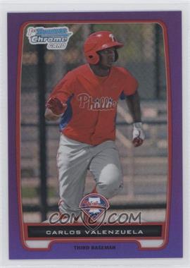 2012 Bowman Chrome - Prospects - Retail Purple Refractor #BCP165 - Carlos Valenzuela /199