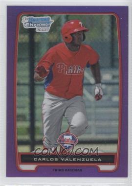 2012 Bowman Chrome - Prospects - Retail Purple Refractor #BCP165 - Carlos Valenzuela /199