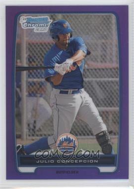 2012 Bowman Chrome - Prospects - Retail Purple Refractor #BCP189 - Julio Concepcion /199