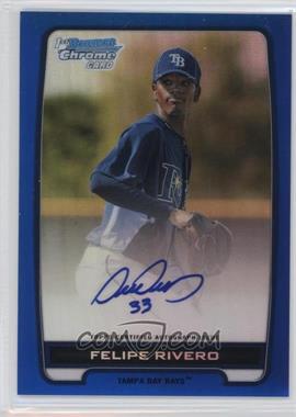 2012 Bowman Chrome - Prospects Autographs - Blue Refractor #BCA-FR - Felipe Rivero /150