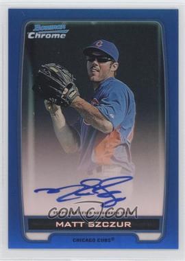 2012 Bowman Chrome - Prospects Autographs - Blue Refractor #BCA-MS - Matt Szczur /150