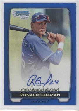 2012 Bowman Chrome - Prospects Autographs - Blue Refractor #BCA-RG - Ronald Guzman /150