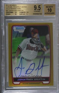 2012 Bowman Chrome - Prospects Autographs - Gold Refractor #BCA-JG - Jonathan Griffin /50 [BGS 9.5 GEM MINT]