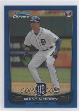 2012 Bowman Draft Picks & Prospects - Chrome - Blue Refractor #16 - Quintin Berry /250