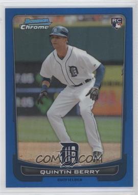 2012 Bowman Draft Picks & Prospects - Chrome - Blue Refractor #16 - Quintin Berry /250