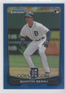 2012 Bowman Draft Picks & Prospects - Chrome - Blue Refractor #16 - Quintin Berry /250