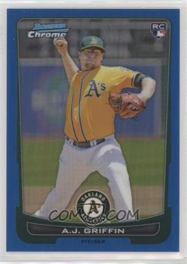 2012 Bowman Draft Picks & Prospects - Chrome - Blue Refractor #3 - A.J. Griffin /250