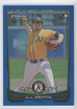 2012 Bowman Draft Picks & Prospects - Chrome - Blue Refractor #3 - A.J. Griffin /250