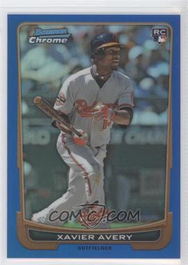 2012 Bowman Draft Picks & Prospects - Chrome - Blue Refractor #34 - Xavier Avery /250