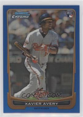 2012 Bowman Draft Picks & Prospects - Chrome - Blue Refractor #34 - Xavier Avery /250