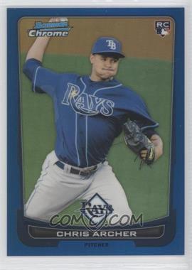 2012 Bowman Draft Picks & Prospects - Chrome - Blue Refractor #35 - Chris Archer /250