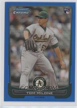 2012 Bowman Draft Picks & Prospects - Chrome - Blue Refractor #44 - Tom Milone /250