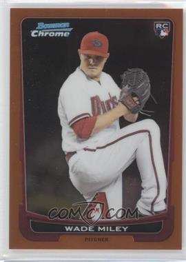 2012 Bowman Draft Picks & Prospects - Chrome - Orange Refractor #15 - Wade Miley /25 [Noted]