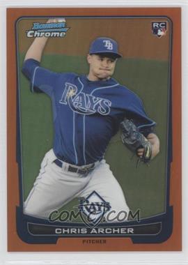 2012 Bowman Draft Picks & Prospects - Chrome - Orange Refractor #35 - Chris Archer /25