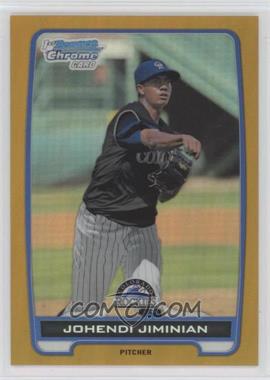 2012 Bowman Draft Picks & Prospects - Chrome Draft Picks - Gold Refractors #BDPP109 - Johendi Jiminian /50