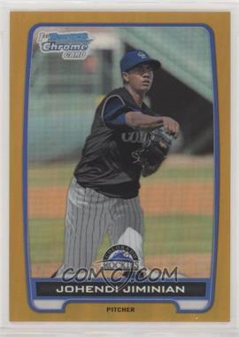 2012 Bowman Draft Picks & Prospects - Chrome Draft Picks - Gold Refractors #BDPP109 - Johendi Jiminian /50