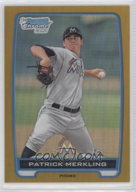 2012 Bowman Draft Picks & Prospects - Chrome Draft Picks - Gold Refractors #BDPP136 - Patrick Merkling /50