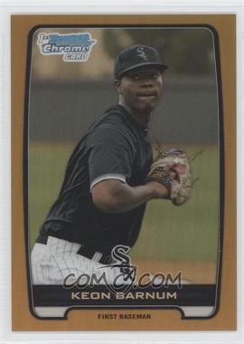 2012 Bowman Draft Picks & Prospects - Chrome Draft Picks - Gold Refractors #BDPP5 - Keon Barnum /50