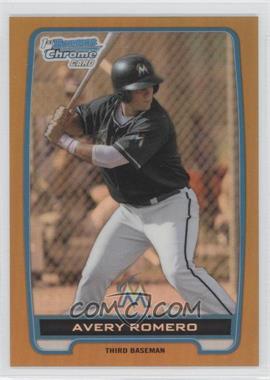 2012 Bowman Draft Picks & Prospects - Chrome Draft Picks - Gold Refractors #BDPP52 - Avery Romero /50