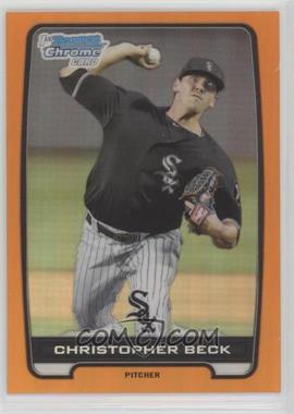 2012 Bowman Draft Picks & Prospects - Chrome Draft Picks - Orange Refractors #BDPP101 - Chris Beck /25