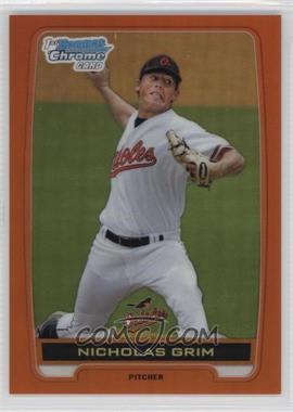 2012 Bowman Draft Picks & Prospects - Chrome Draft Picks - Orange Refractors #BDPP135 - Nicholas Grim /25