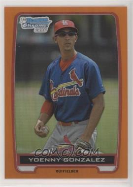 2012 Bowman Draft Picks & Prospects - Chrome Draft Picks - Orange Refractors #BDPP72 - Yoenny Gonzalez /25