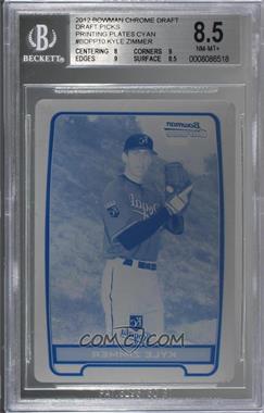 2012 Bowman Draft Picks & Prospects - Chrome Draft Picks - Printing Plate Cyan #BDPP10 - Kyle Zimmer /1 [BGS 8.5 NM‑MT+]