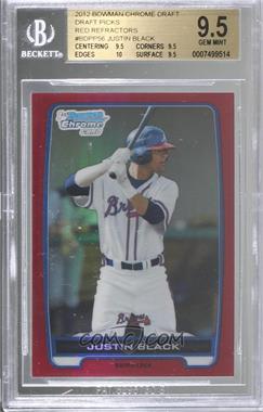 2012 Bowman Draft Picks & Prospects - Chrome Draft Picks - Red Refractors #BDPP56 - Justin Black /5 [BGS 9.5 GEM MINT]