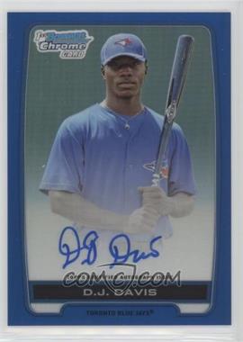 2012 Bowman Draft Picks & Prospects - Chrome Draft Picks Autographs - Blue Refractor #BCA-DDA - D.J. Davis /150