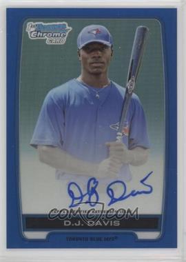 2012 Bowman Draft Picks & Prospects - Chrome Draft Picks Autographs - Blue Refractor #BCA-DDA - D.J. Davis /150