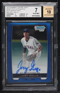 2012 Bowman Draft Picks & Prospects - Chrome Draft Picks Autographs - Blue Refractor #BCA-JG - Joey Gallo /150 [BGS 7 NEAR MINT]