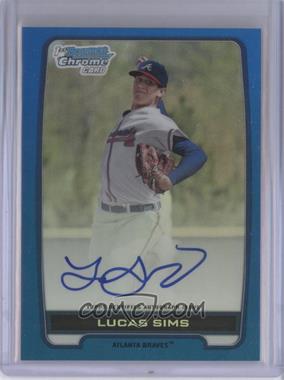 2012 Bowman Draft Picks & Prospects - Chrome Draft Picks Autographs - Blue Refractor #BCA-LS - Lucas Sims /150
