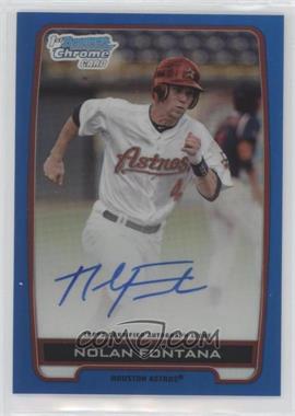 2012 Bowman Draft Picks & Prospects - Chrome Draft Picks Autographs - Blue Refractor #BCA-NF - Nolan Fontana /150 [EX to NM]