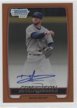 2012 Bowman Draft Picks & Prospects - Chrome Draft Picks Autographs - Orange Refractor #BCA-DM - Deven Marrero /25