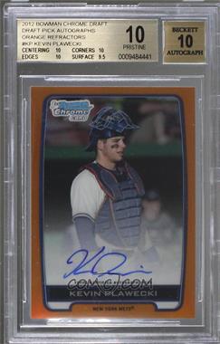 2012 Bowman Draft Picks & Prospects - Chrome Draft Picks Autographs - Orange Refractor #BCA-KP - Kevin Plawecki /25 [BGS 10 PRISTINE]