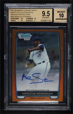 2012 Bowman Draft Picks & Prospects - Chrome Draft Picks Autographs - Orange Refractor #BCA-MS - Marcus Stroman /25 [BGS 9.5 GEM MINT]